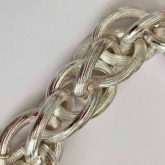 Silver Sea Life Starfish Charm Bracelet 8-8.5" Chain Beach Plus Size Plated - Picture 5 of 10